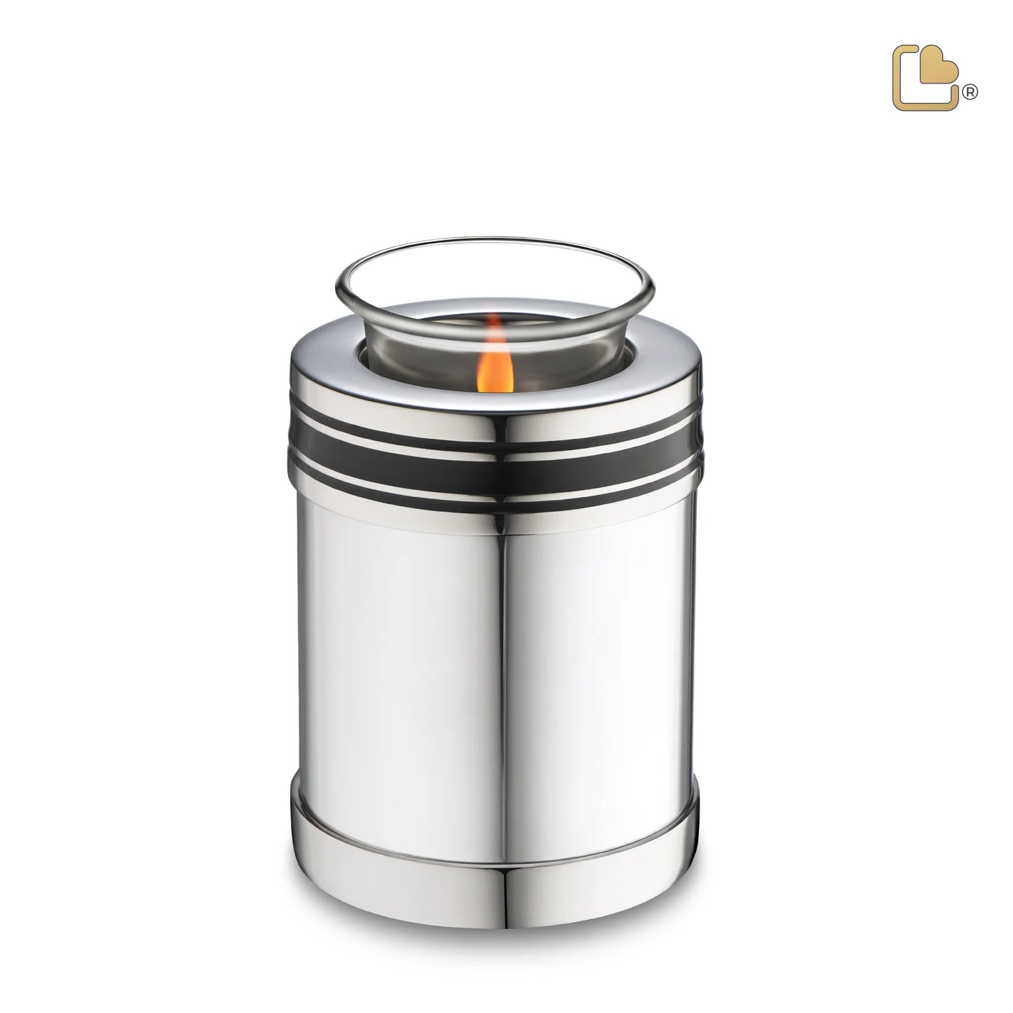 LoveUrns® ArtDeco Polished Silver Urns