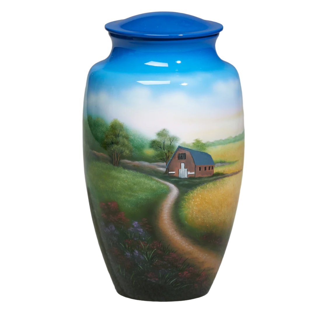 Hand-Painted Artisan Urn – Various Design Options