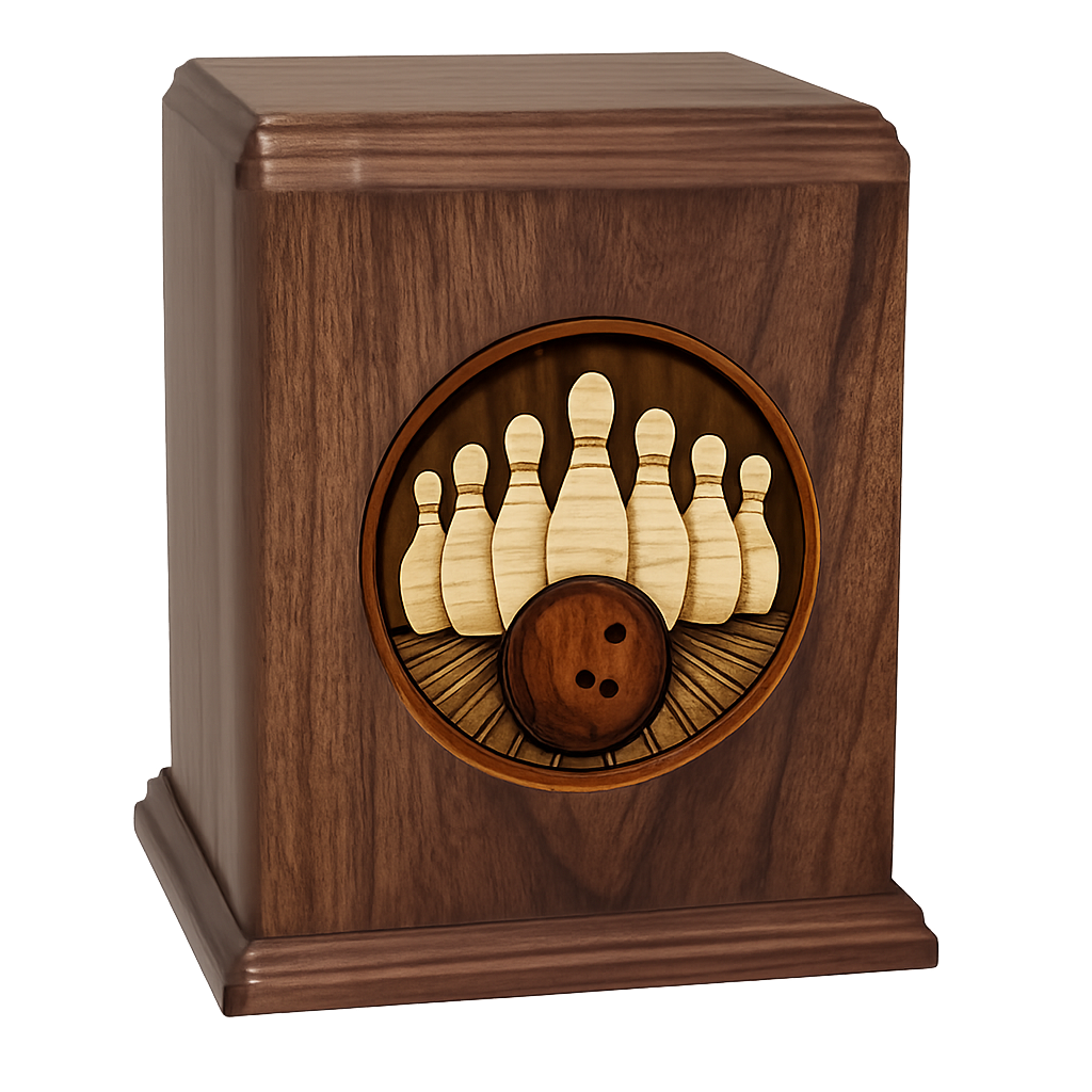 Bowling Urn 3-D Wood Urn