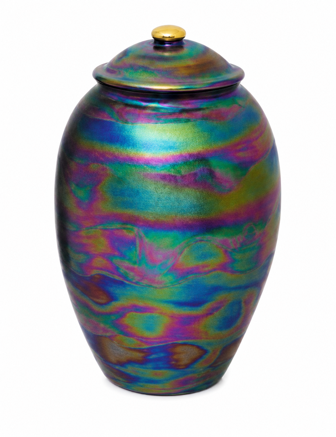 Blue Pearl Iridescent Urns