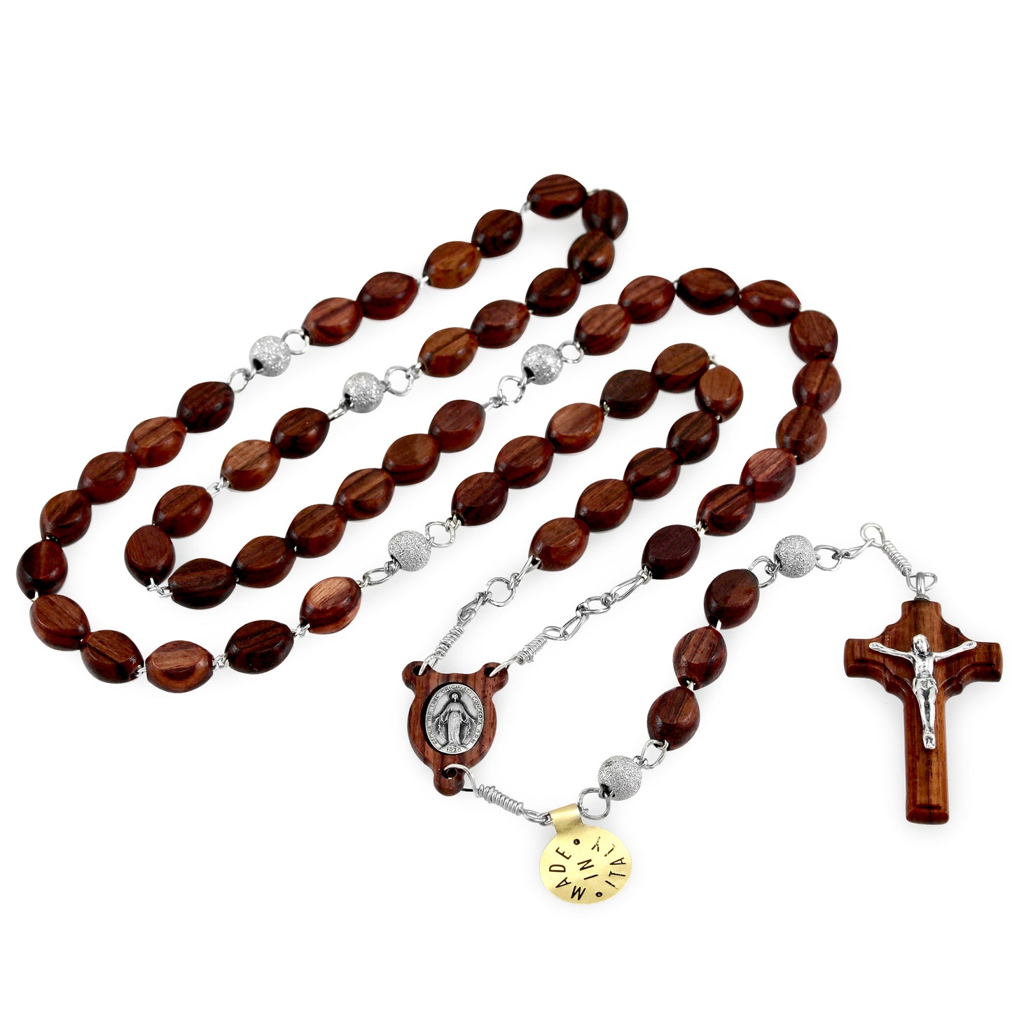 Palisander Wood Bead Rosary